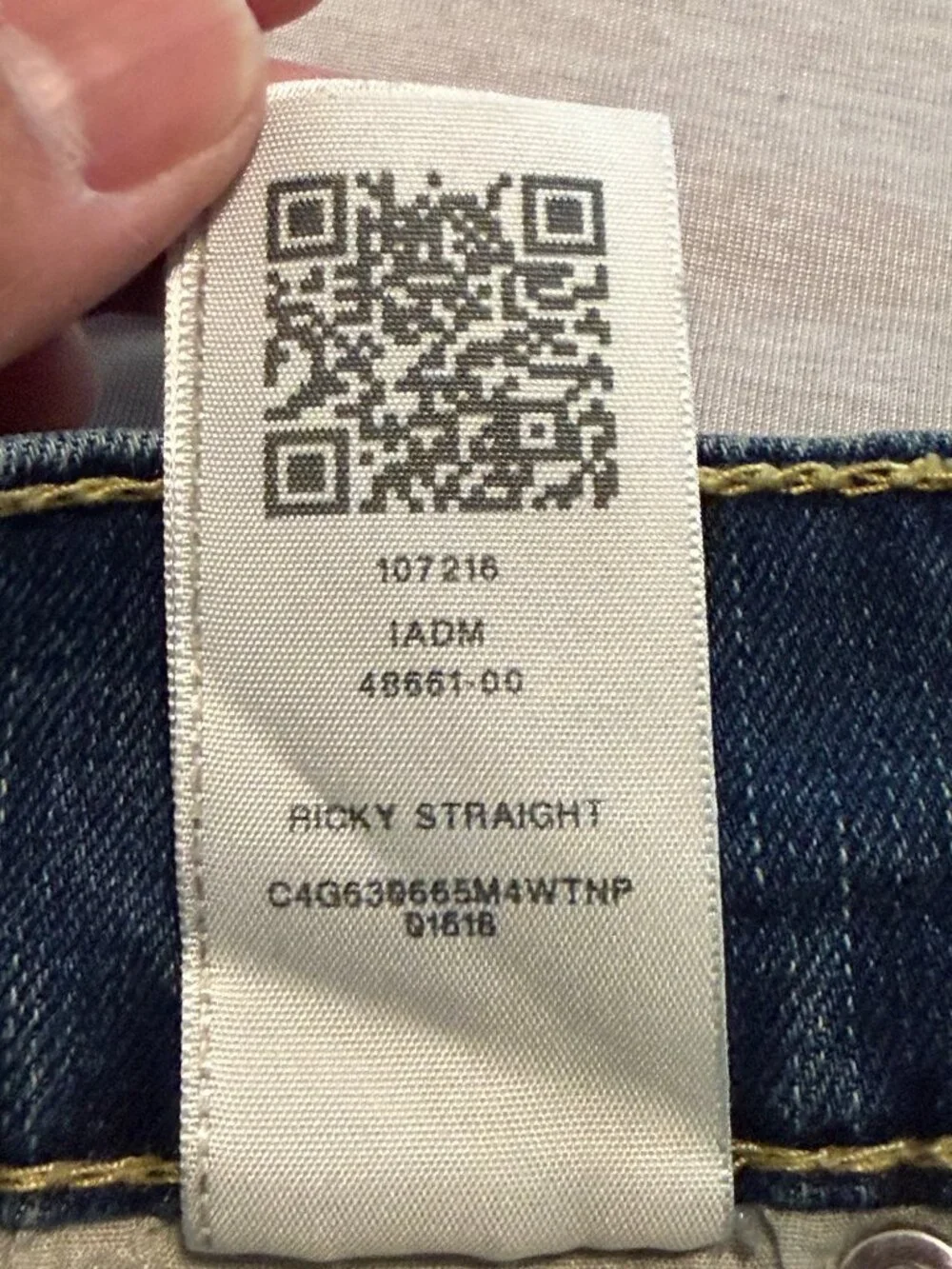 True Religion Mens Ricky Relaxed Straight Jeans Size 32 Blue Denim